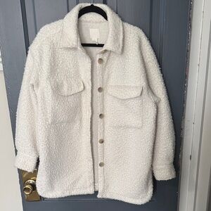 H&M Cream Teddy / Boucle Jacket
